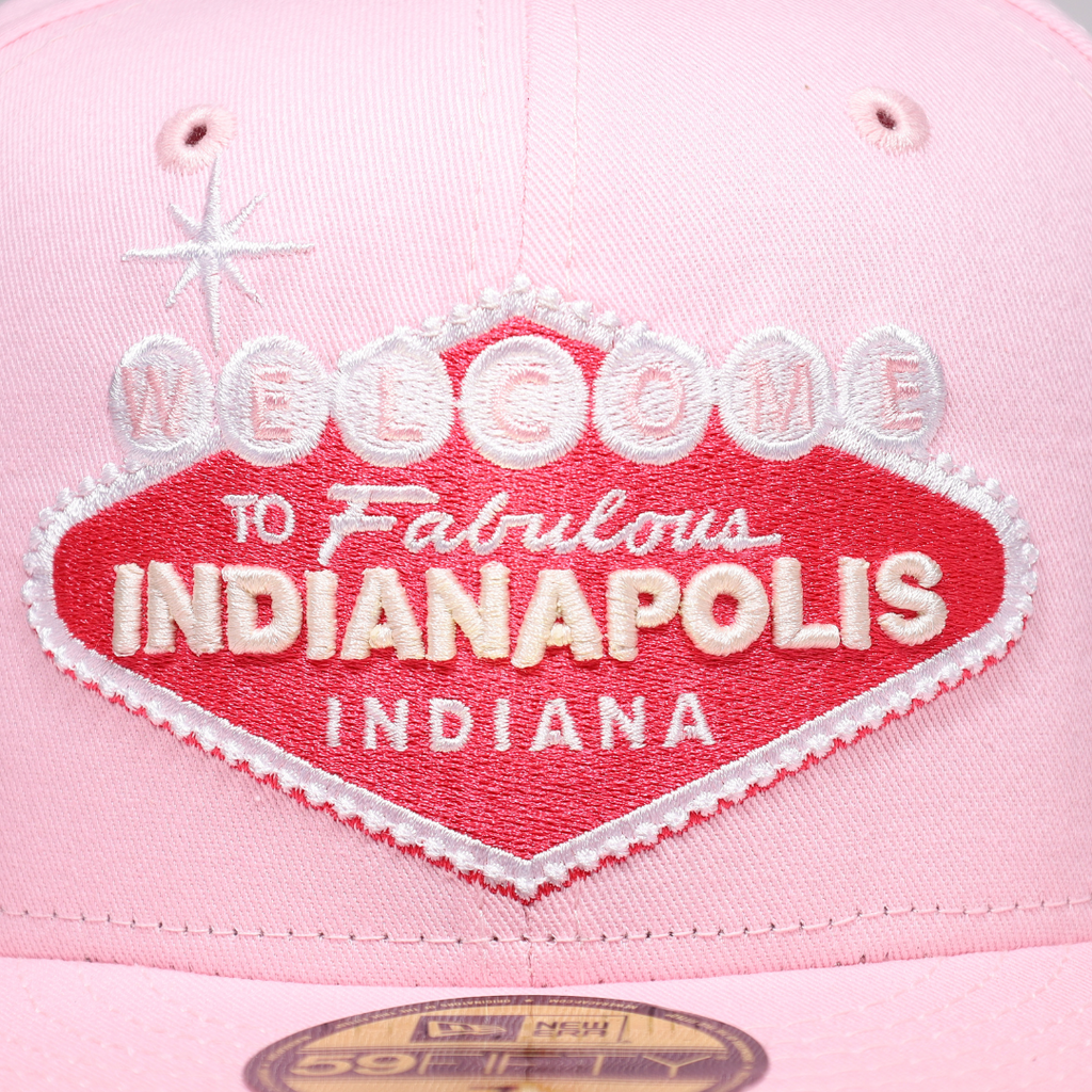 New Era Welcome to Indianapolis  Indy Hangtime City Pink/Energy Red 59FIFTY Fitted Hat