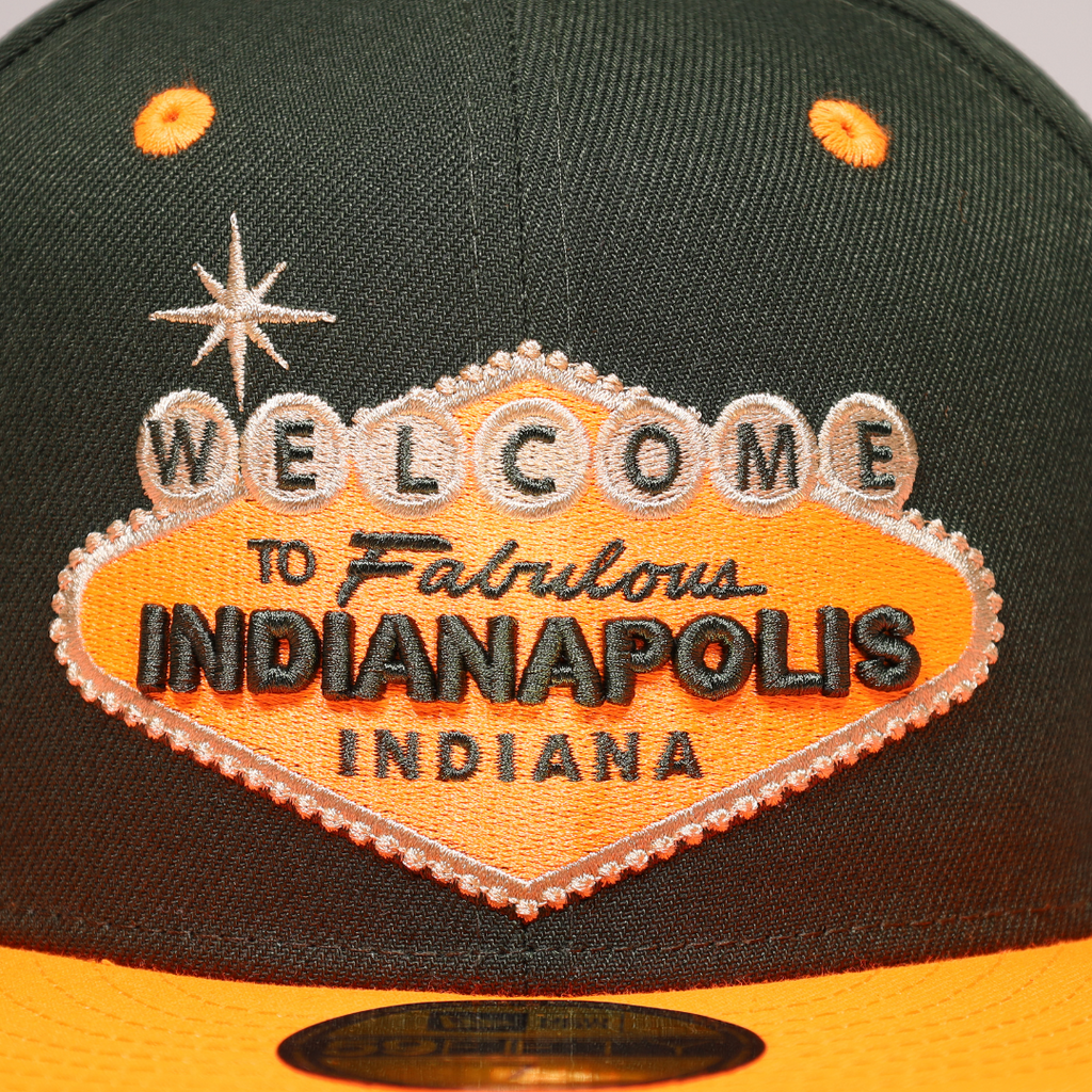 New Era Welcome Indianapolis Indy Hangtime City Black/Orange 59FIFTY Fitted Hat