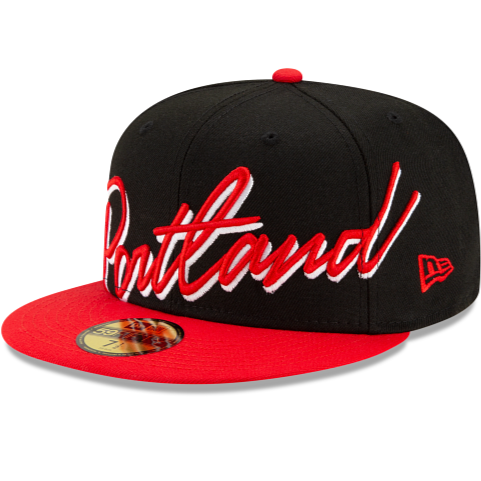 Portland Trail Blazers Mitchell & Ness x Lids Metallic Gold Snapback Hat -  Black