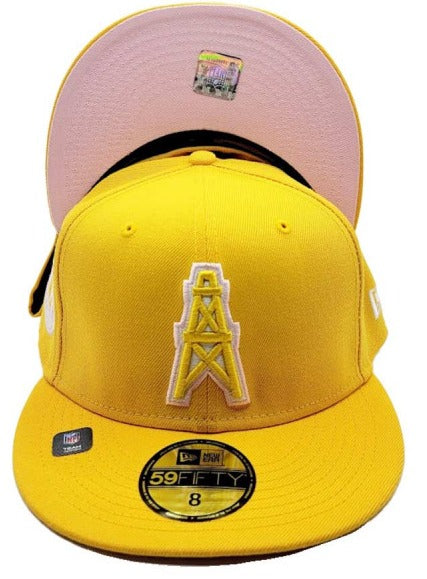 New Era Houston Oilers Pink Lemonade 1960 Patch 59FIFTY Fitted Hat