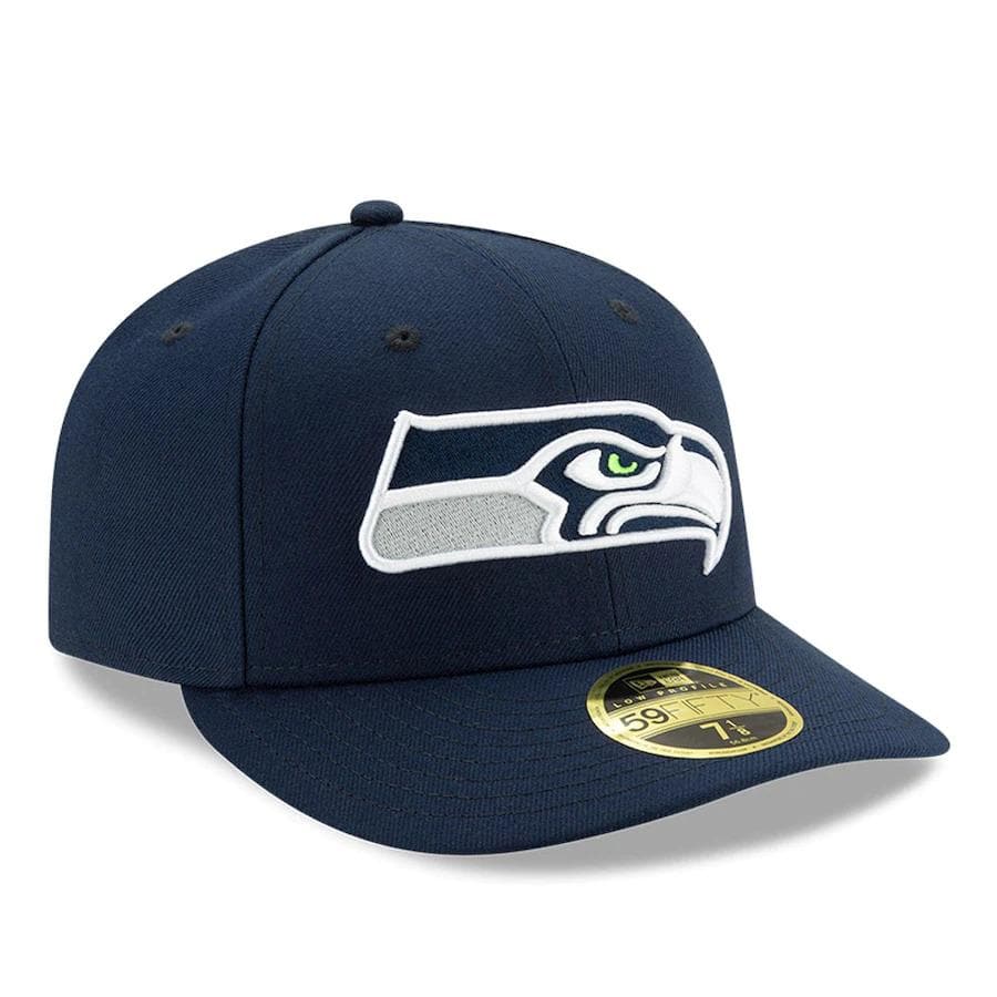 New Era Seattle Seahawks Navy Blue Omaha Low Profile 59FIFTY Fitted Hat