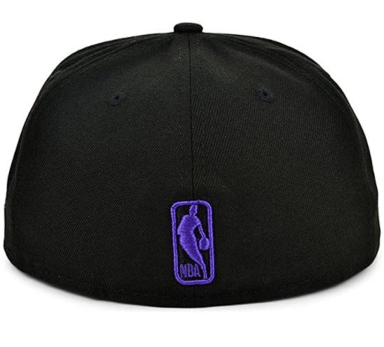 New Era Los Angeles Lakers Blackout Pop Black/Purple 59FIFTY Fitted Hat