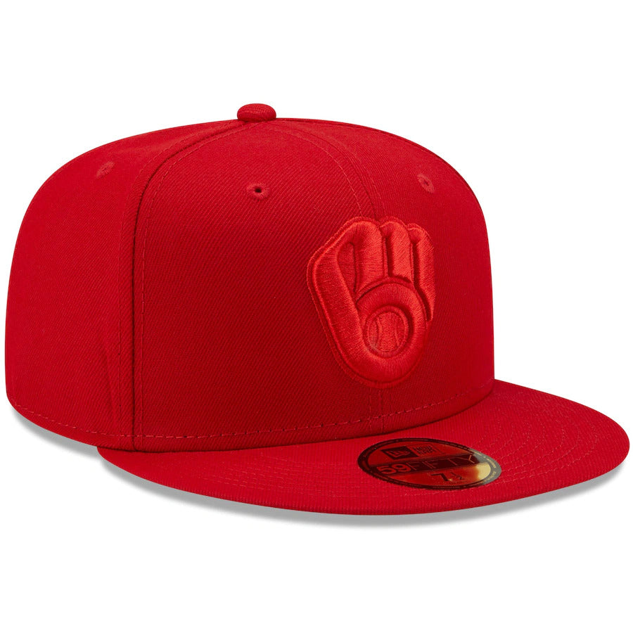 New Era Milwaukee Brewers Scarlet Red Color Pack 59FIFTY Fitted Hat