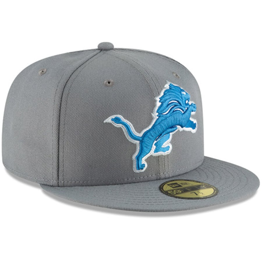 New Era Gray Detroit Lions Omaha 59FIFTY Fitted Hat