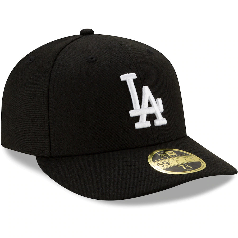 New Era Los Angeles Dodgers Authentic Black Low Profile 59FIFTY Fitted Hat