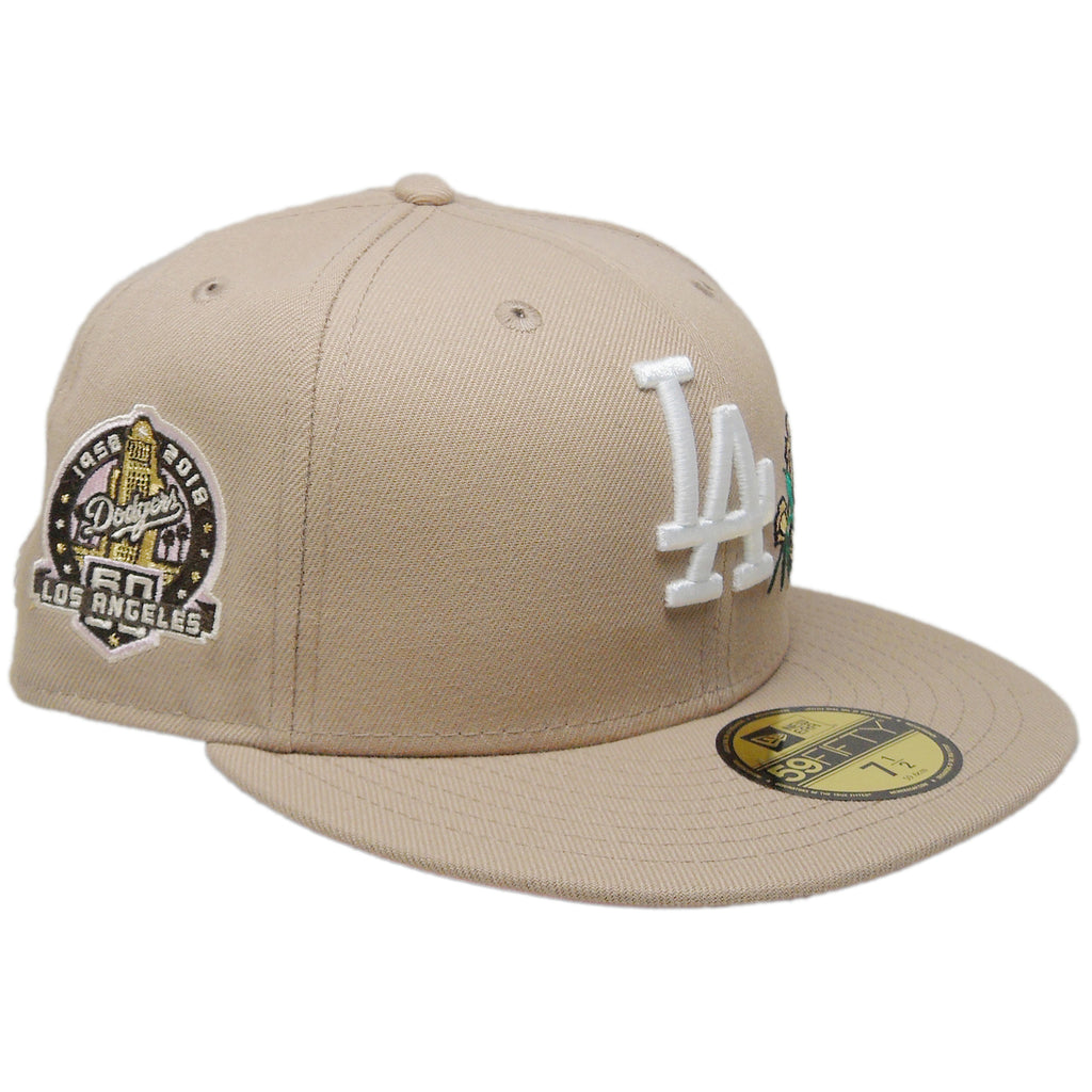 New Era Los Angeles Dodgers Camel Rose 60th Anniversary 59FIFTY Fitted Hat