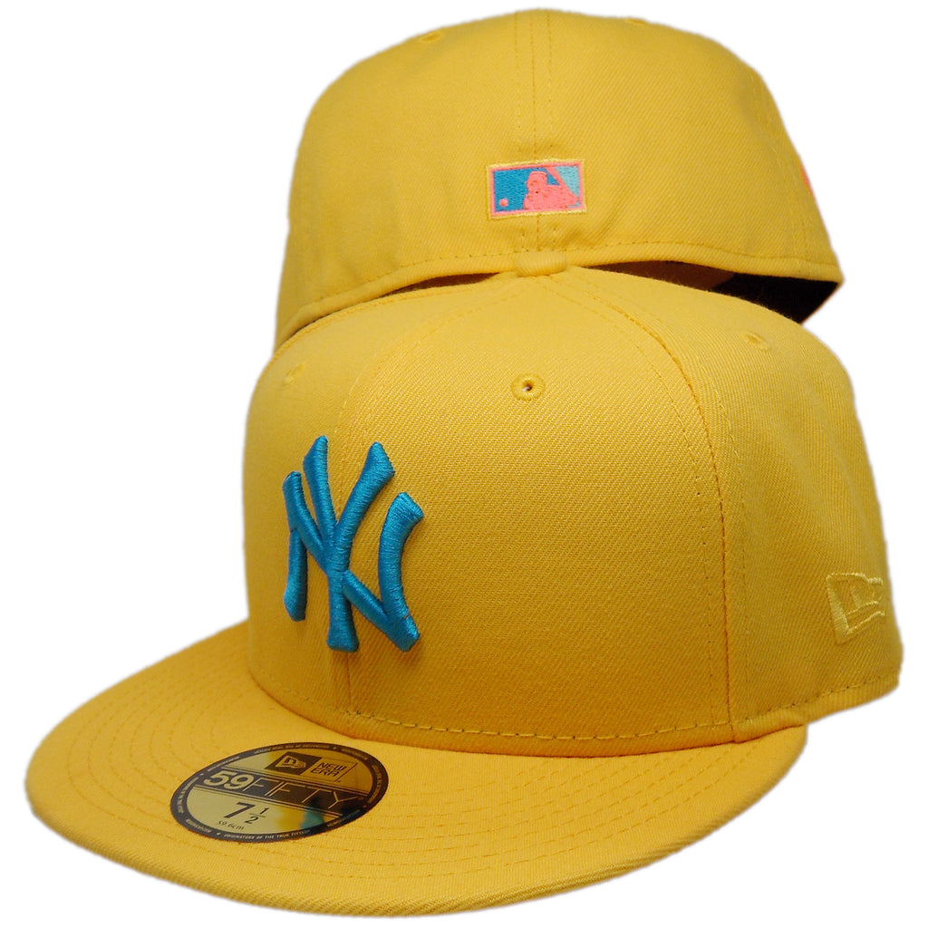 New Era New York Yankees World Series 100th Anniversary Hot Pink Undervisor 59FIFTY Fitted Hat