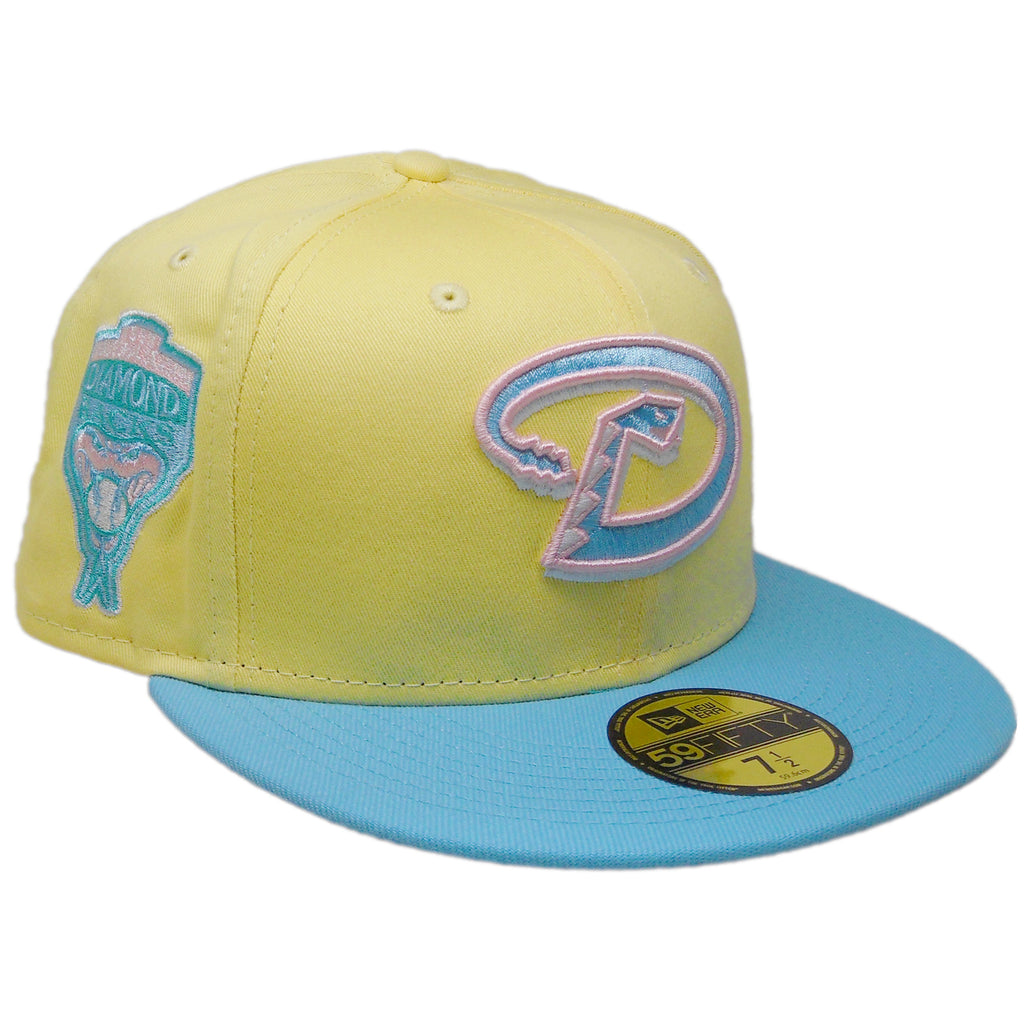 New Era Arizona Diamondbacks Soft Yellow/Mint 1998 Inaugural Season 59FIFTY Fitted Hat