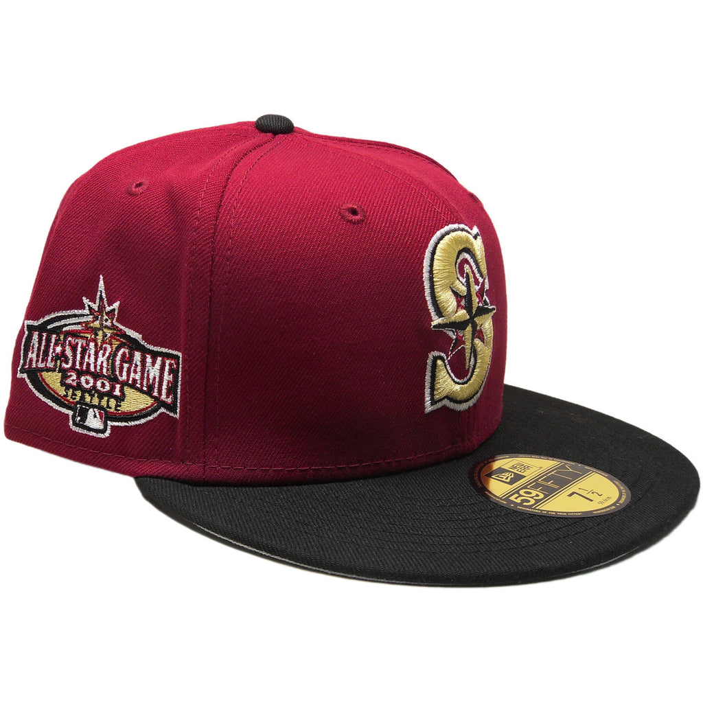 New Era Seattle Mariners Burgundy/Black 2001 All-Star Game 59FIFTY Fitted Hat