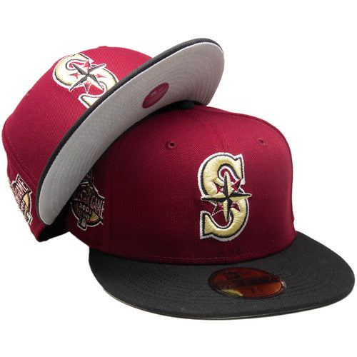 New Era Seattle Mariners Burgundy/Black 2001 All-Star Game 59FIFTY Fitted Hat