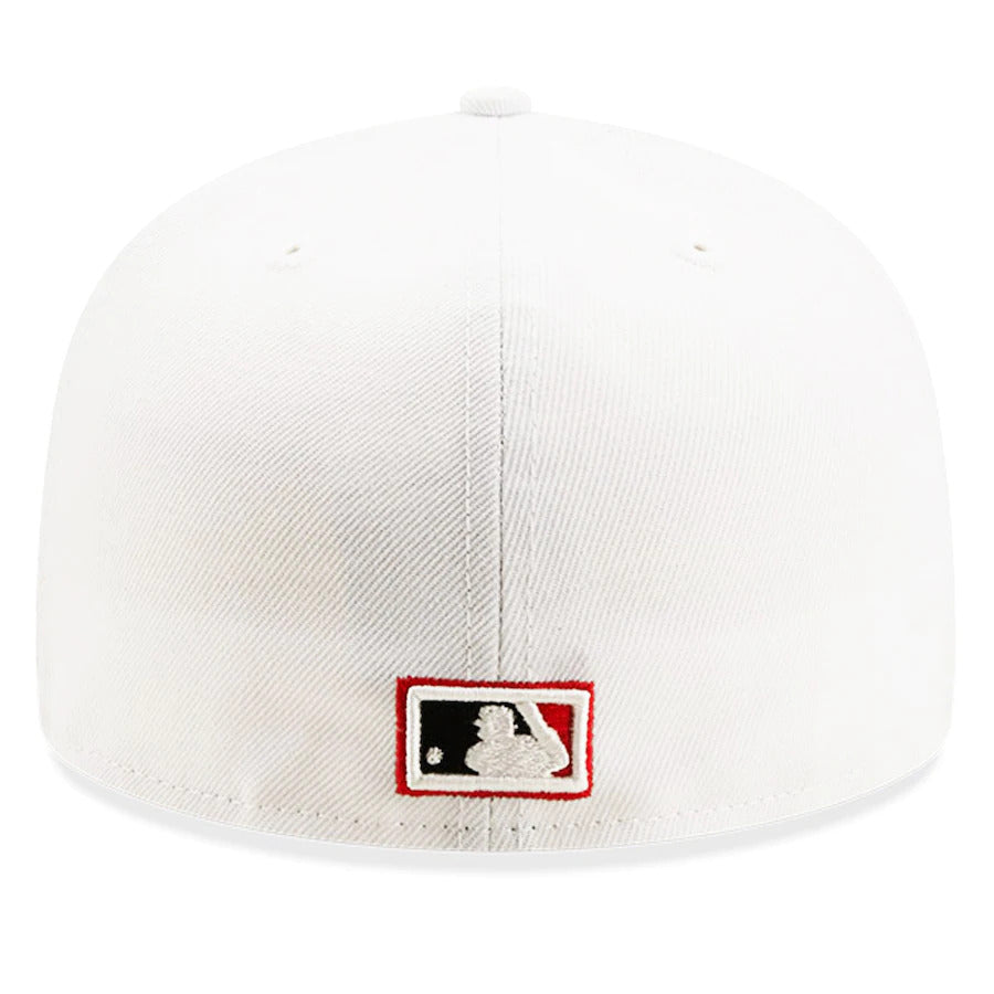 New Era White Cincinnati Reds 1975 World Series Patch Undervisor 59FIFTY Fitted Hat