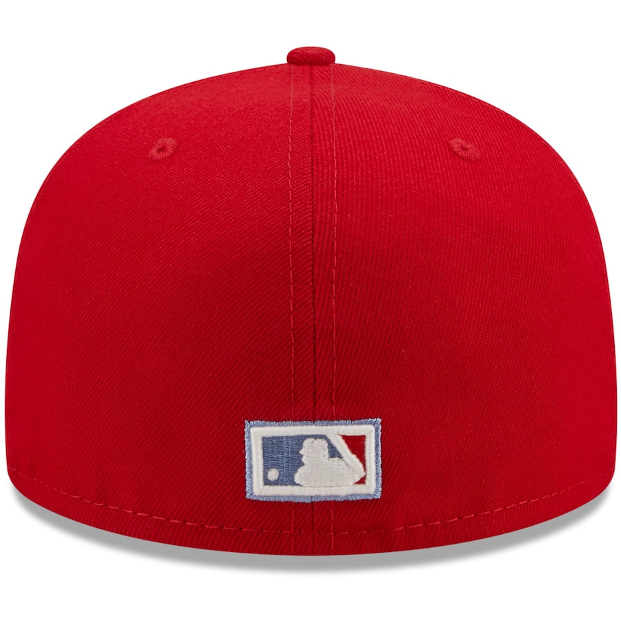 New Era Los Angeles Dodgers Scarlet Red 1959 MLB All-Star Game Blue Undervisor 59FIFTY Fitted Hat