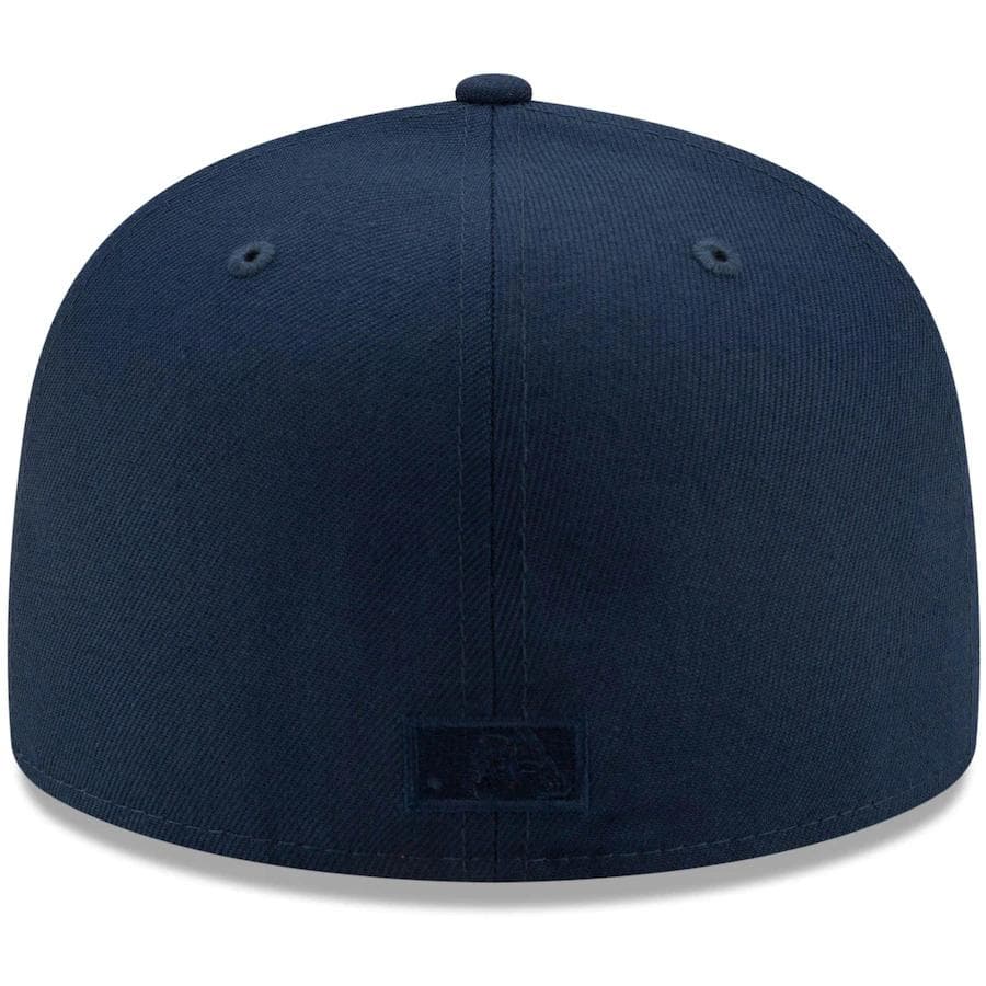 New Era Milwaukee Brewers Navy Cooperstown Collection Oceanside Red Under Visor 59FIFTY Fitted Hat