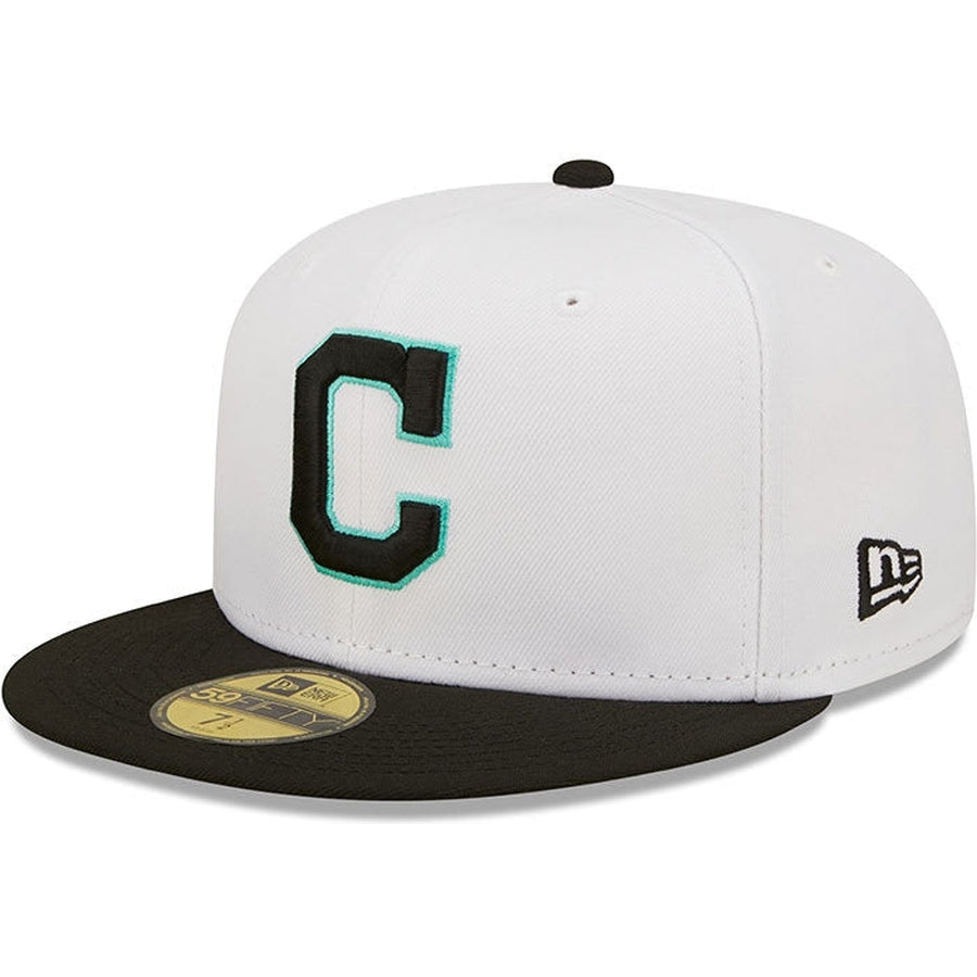 New Era Cleveland Guardians White/Black Two-Tone Color Pack 59FIFTY Fitted Hat