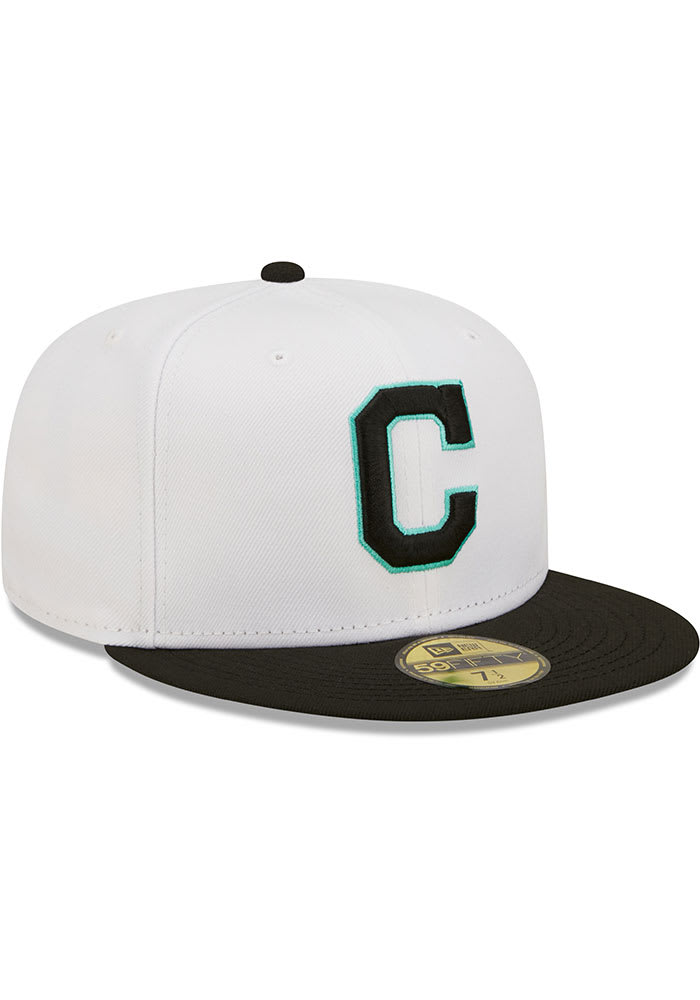 New Era Cleveland Guardians White/Black Two-Tone Color Pack 59FIFTY Fitted Hat