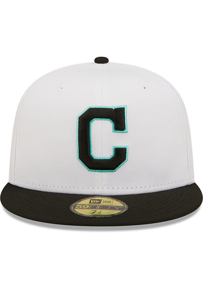 New Era Cleveland Guardians White/Black Two-Tone Color Pack 59FIFTY Fitted Hat