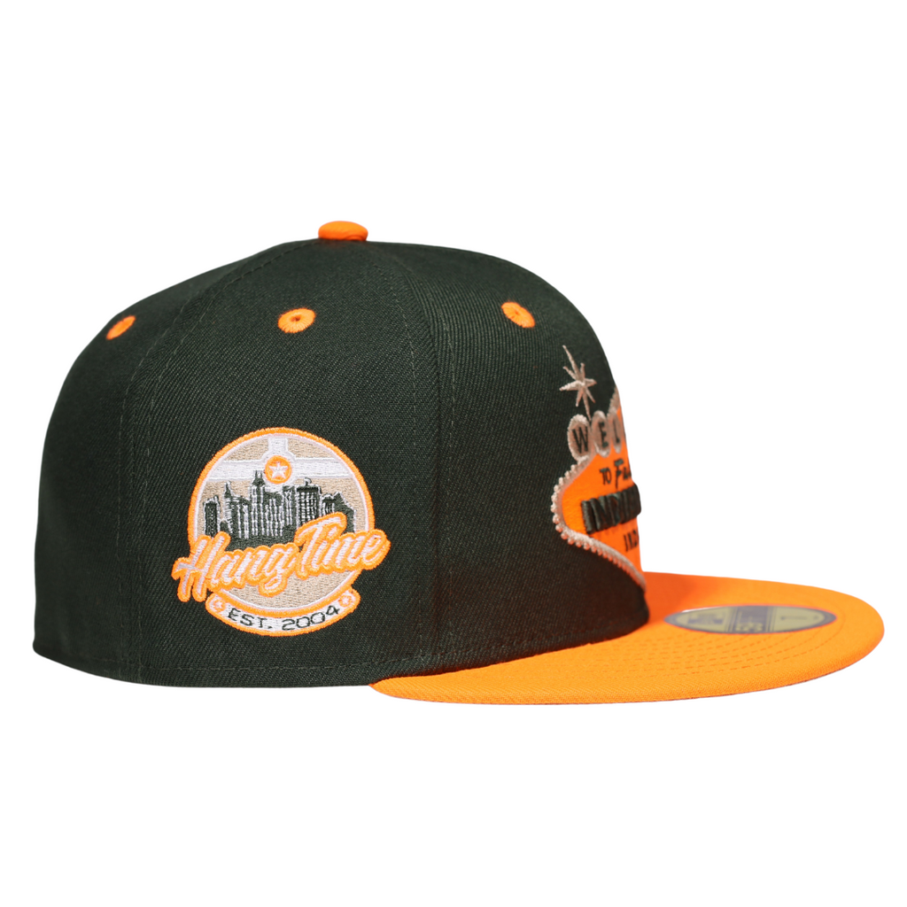 New Era Welcome Indianapolis Indy Hangtime City Black/Orange 59FIFTY Fitted Hat