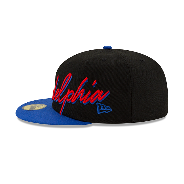 New Era Philadelphia 76ers Cursive 59FIFTY Fitted Hat