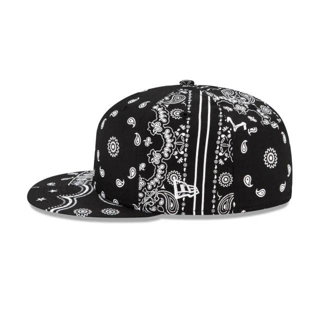 New Era Black Bandana 59FIFTY Hat Fitted Bandana Hat 