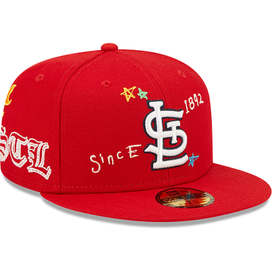 St Louis Cardinals Royal Blue STL Logo Gray UV 59FIFTY Fitted Hat