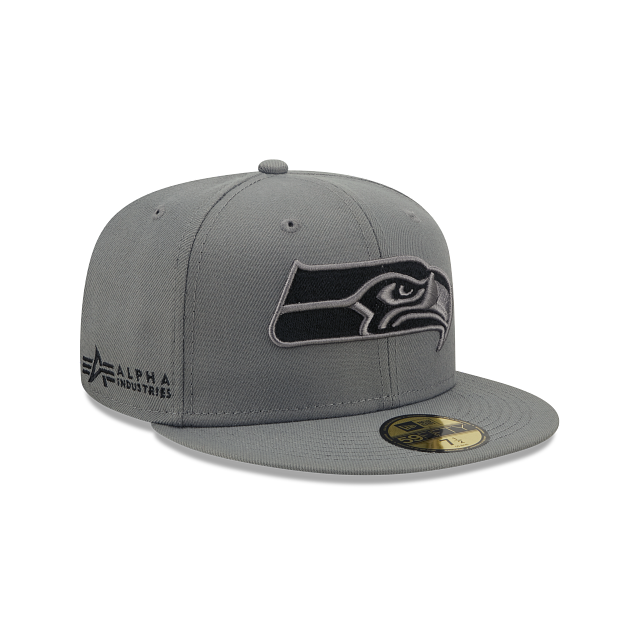 New Era Alpha Industries X Seattle Seahawks Gray 2022 59FIFTY Fitted Hat