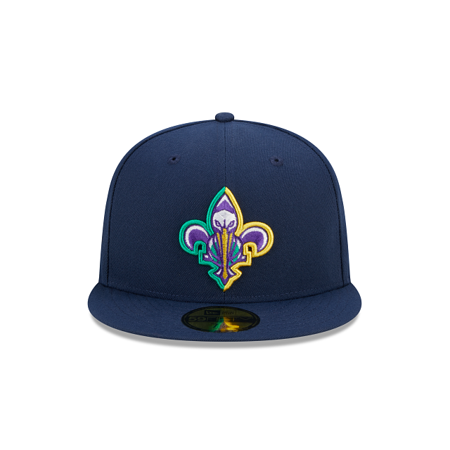 New Orleans Black Pelicans NLB Sky Blue Fitted Ballcap - Ebbets