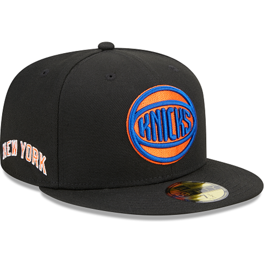 New York Knicks Reebok NBA Kolors Fitted Hat Black