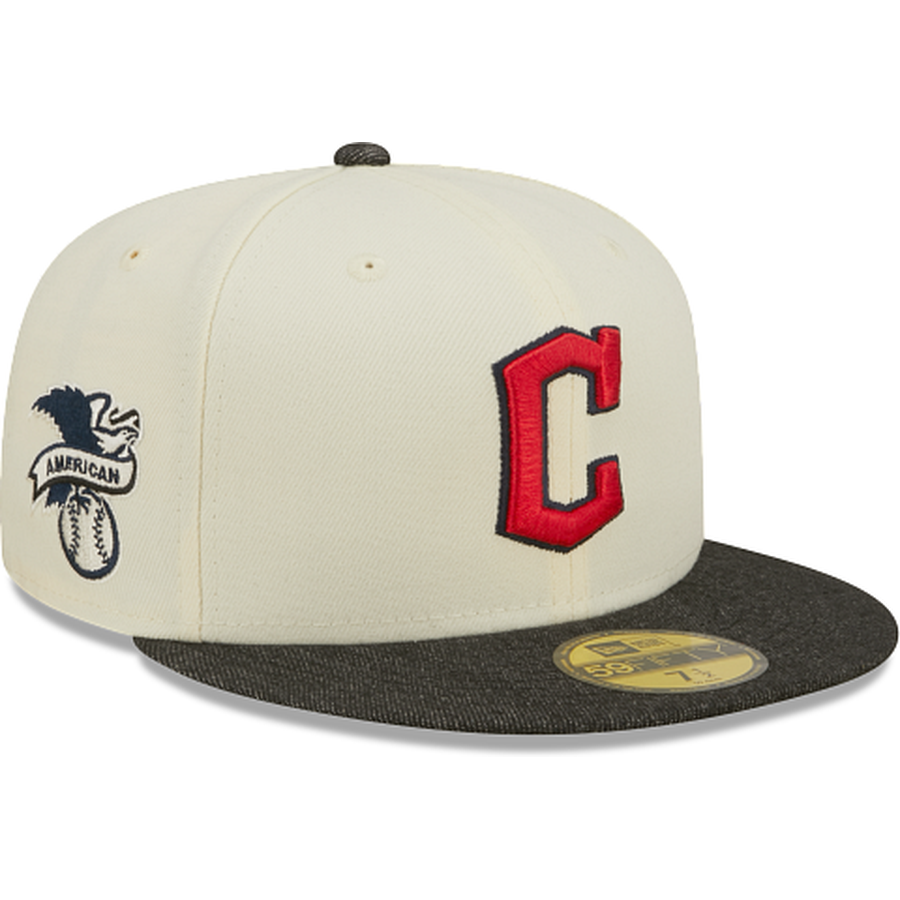 New Era Cleveland Guardians Black Denim 2022 59FIFTY Fitted Hat