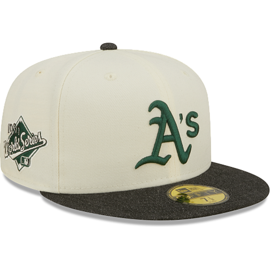 New Era Oakland Athletics Black Denim 2022 59FIFTY Fitted Hat