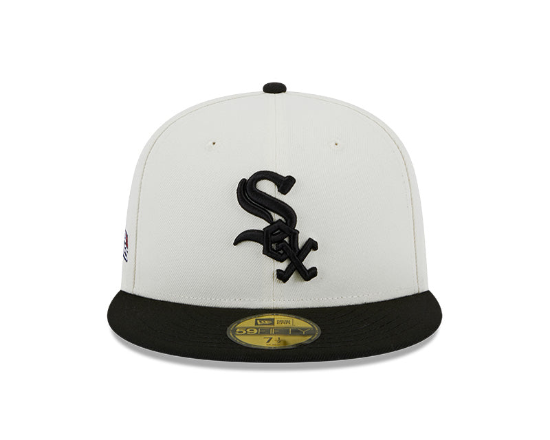 Custom white Sox's hat w/ stitched LV. Now available! Link in bio