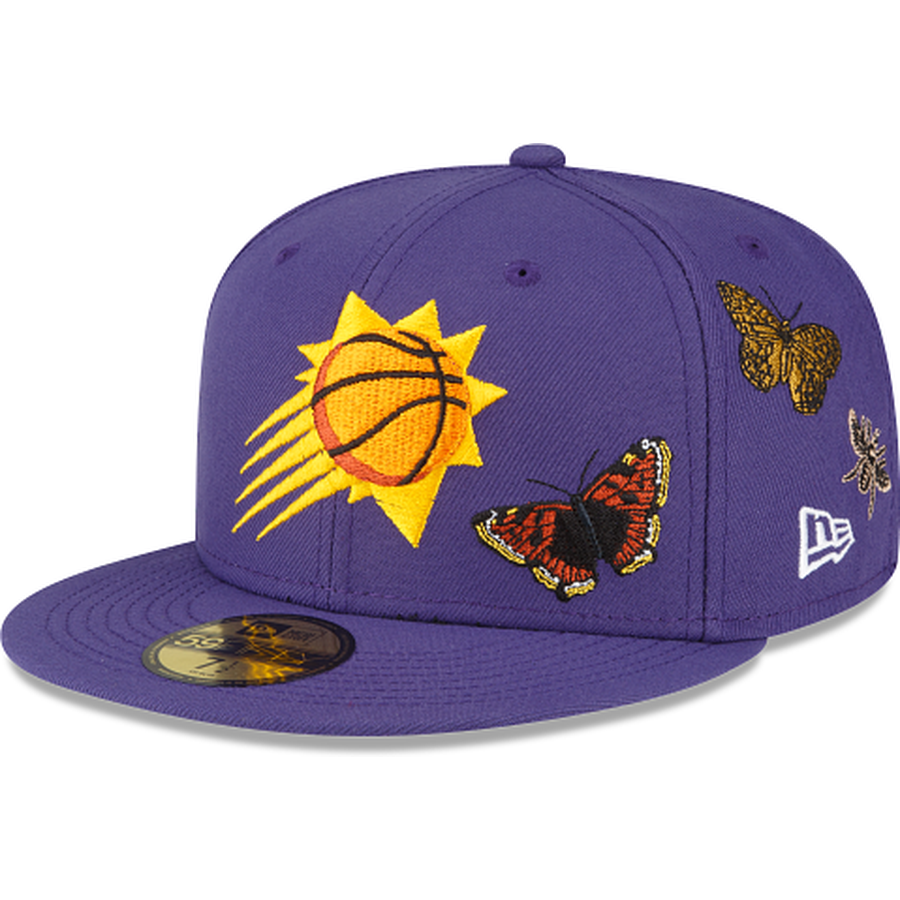 Men's New Era Black Phoenix Suns Floral Side 59FIFTY Fitted Hat