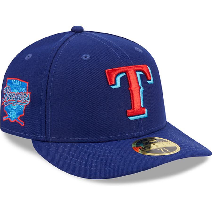 Texas Rangers New Era City Sky Blue Undervisor 59FIFTY Fitted Hat - Black