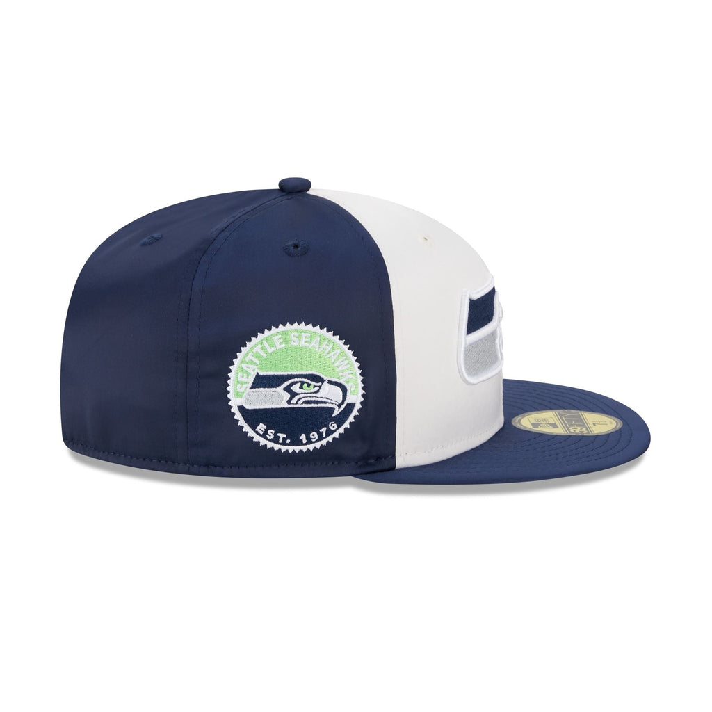 New Era Seattle Seahawks Throwback Satin 2023 59FIFTY Fitted Hat