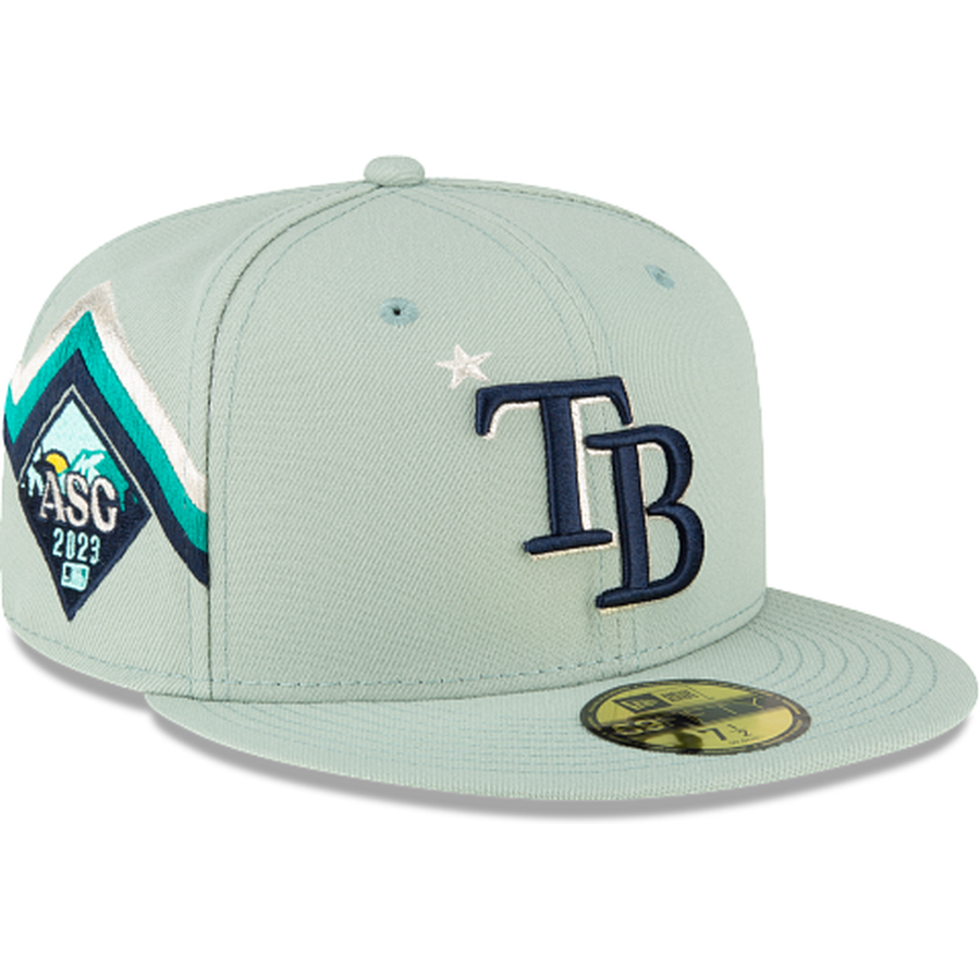 New Era Cap 59FIFTY Tampa Bay Devil Rays 10 Seasons Patch Oversized Logo Pack FR Exclusive 7 / Black/Dark Seaweed/Snow Grey / 5950 Fitted