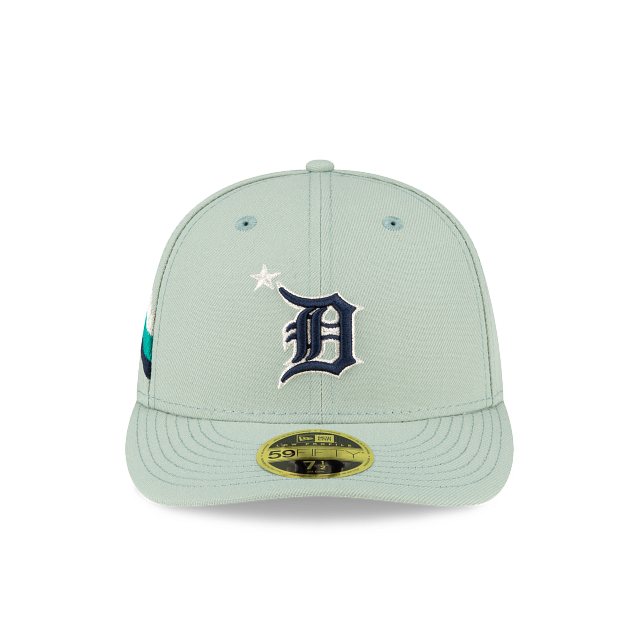 New Era 59 Fifty ~ DETROIT TIGERS Cap Hat ~ HTF Green & Black, Fitted 7 1/4  MLB