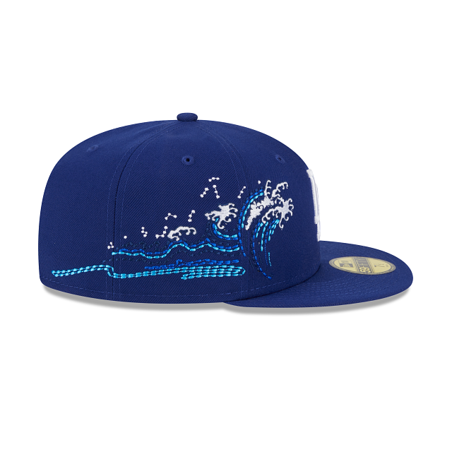 LA Dodgers MLB Wave Blue 59FIFTY Fitted Cap