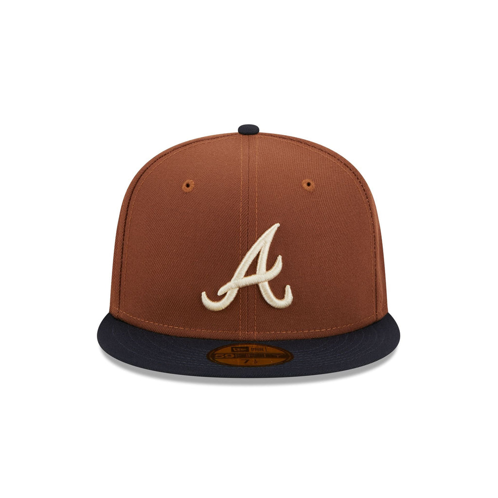 Atlanta Braves Camo Leather Patch Hat