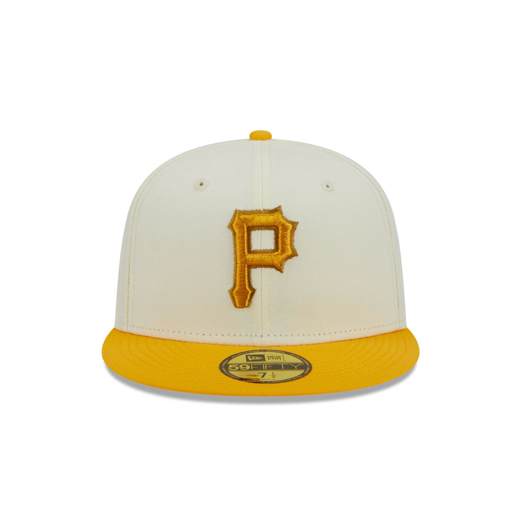 Men's New Era White/Black Pittsburgh Pirates State 59FIFTY Fitted Hat