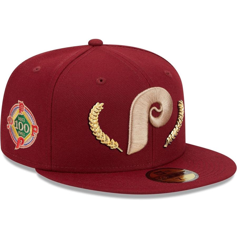 New Era Mlb  Philadelphia Phillies Historic Champs Dark Red 59Fifty Fitted  Cap - · Kales Tiles