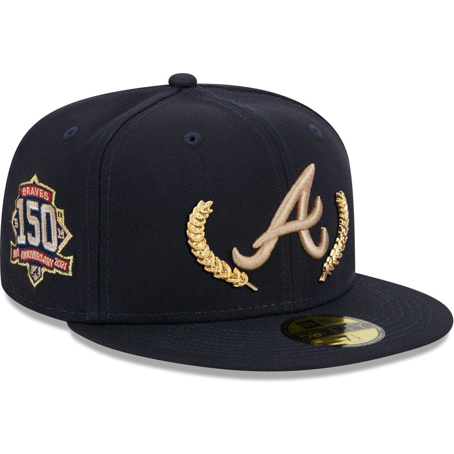 Men's New Era Black/Gold Atlanta Braves 59FIFTY Fitted Hat