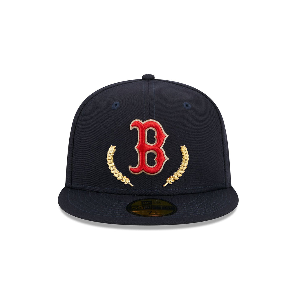 Red Sox New Era Custom Marathon Fitted Cap 59Fifty Gold Blue BOSTON NWT RARE