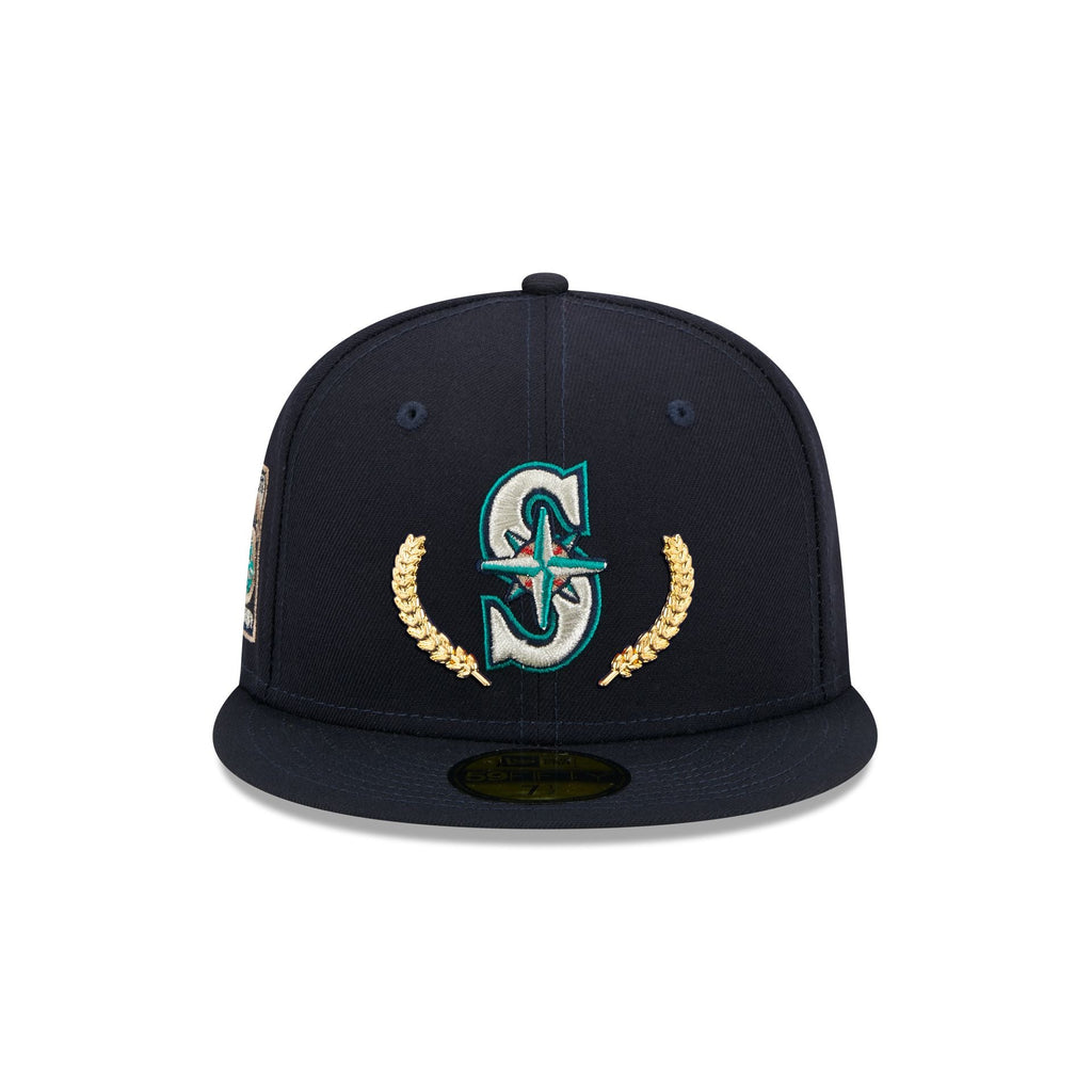 Men's Seattle Mariners New Era Stone/Royal Retro 59FIFTY Fitted Hat