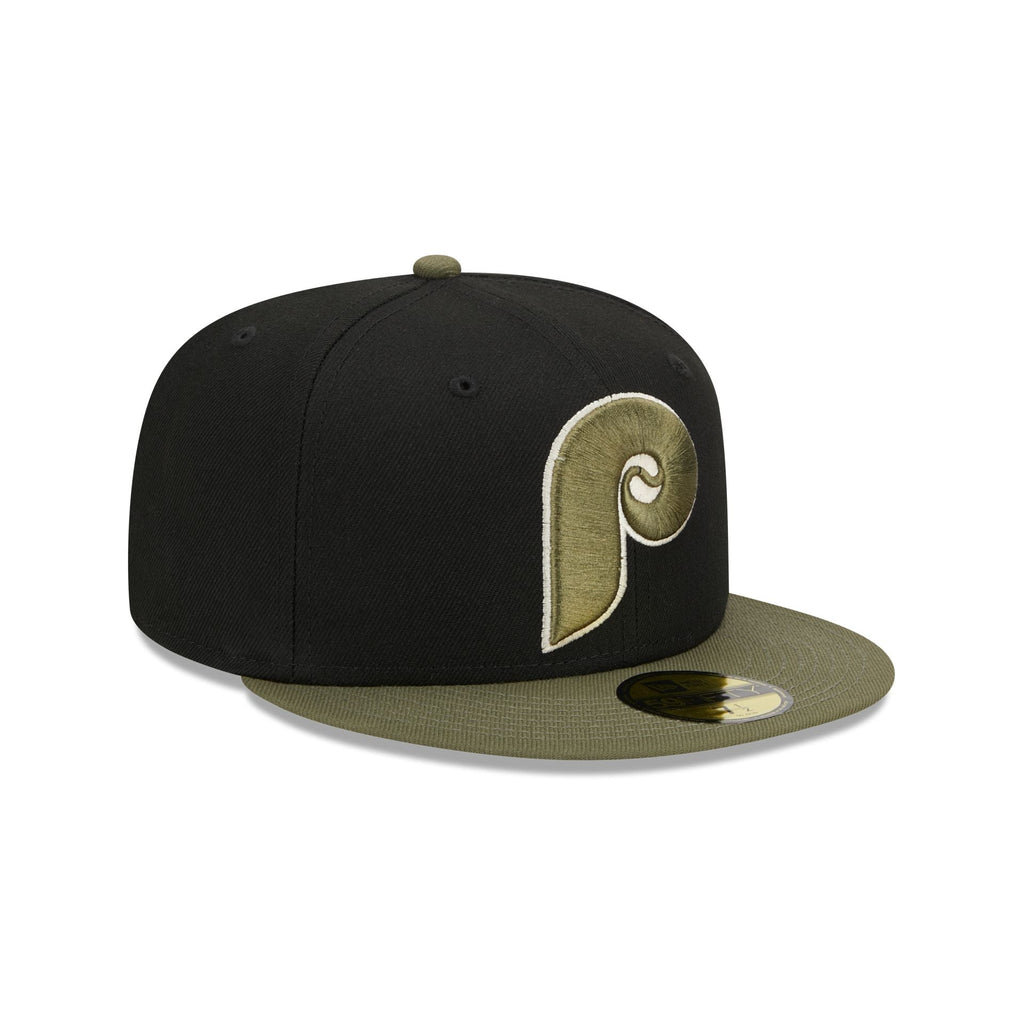 New Era Philadelphia Phillies Black & Olive Green 2023 59FIFTY Fitted Hat