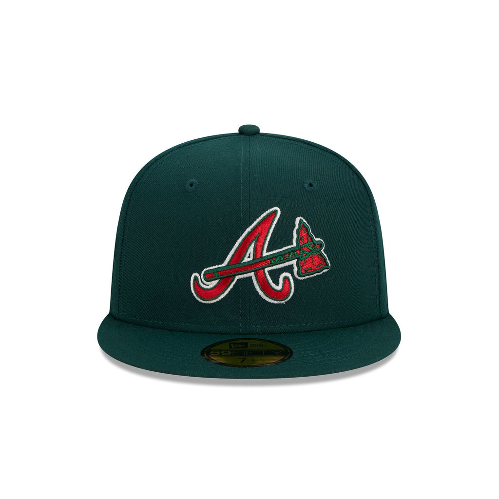 New Era Atlanta Braves Fitted Cap Mens Hats Size 7.85, Color: Blue