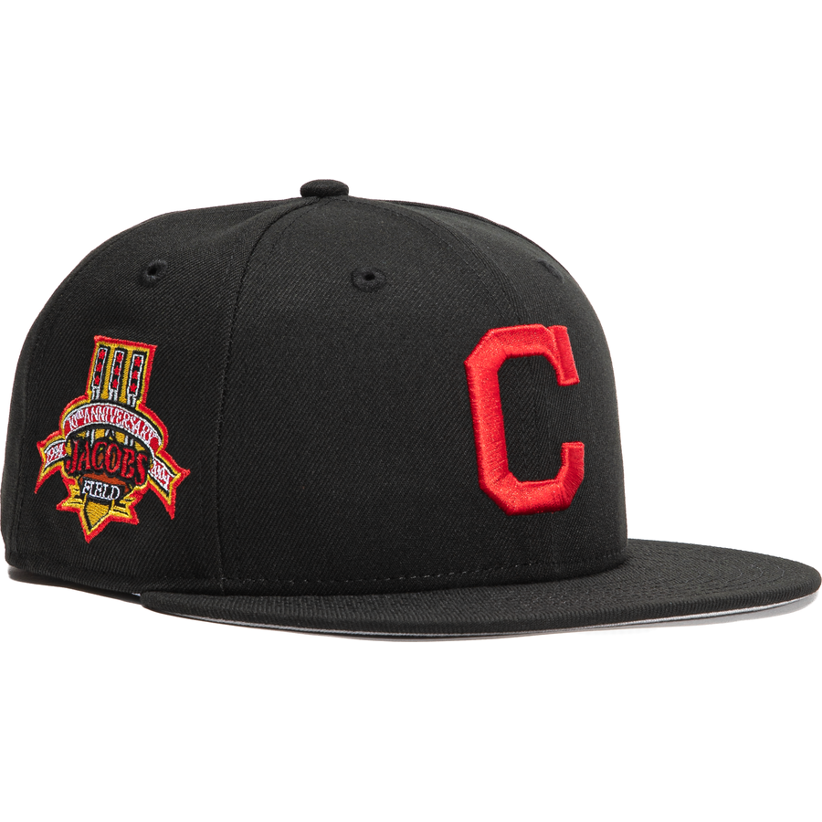 New Era Cleveland Indians Jacobs Field Patch Hat Club Exclusive 59FIFTY Fitted Hat White/Navy