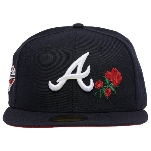 New Era Atlanta Braves Navy/Red Rose 59FIFTY Fitted Hat