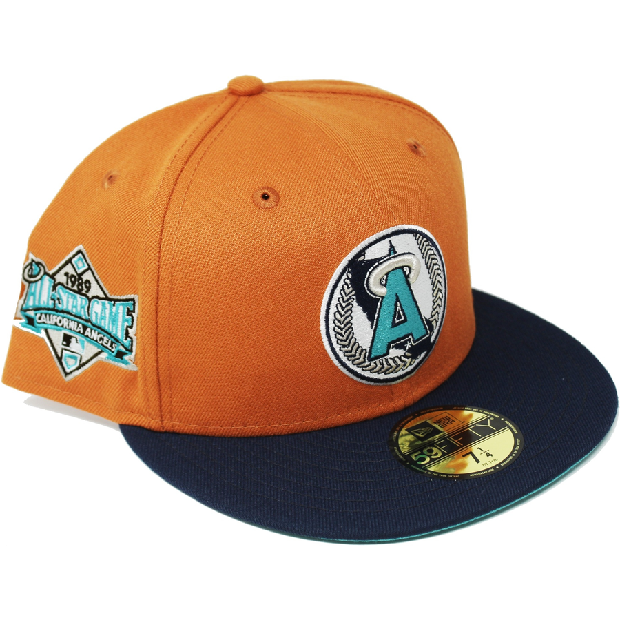 New Era California Angels Orange/Teal 1989 All-Star Game 59FIFTY Fitted Hat