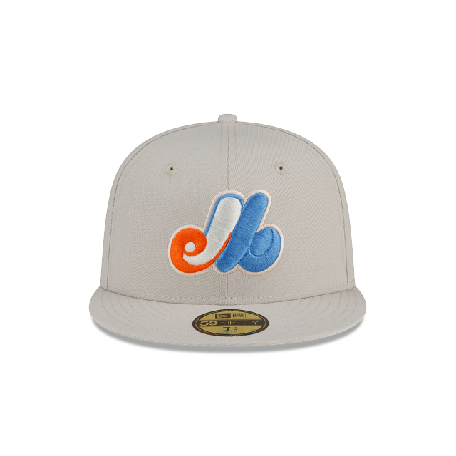 Lids New York Mets Era Chrome 59FIFTY Fitted Hat - Stone/Black