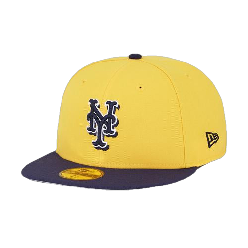 New Era New York Mets Yellow/Navy 50th Anniversary 59FIFTY Fitted Hat