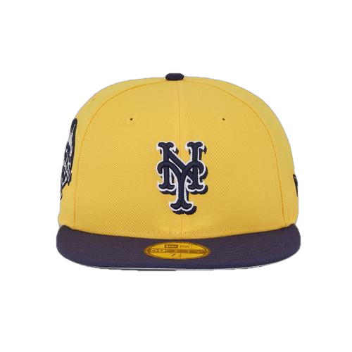 New Era New York Mets Yellow/Navy 50th Anniversary 59FIFTY Fitted Hat